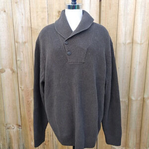Duluth Trading Brigadier Shawl Collar Sweater Brown Mens Size XL NWT Duluth